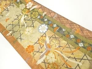 花鳥模様織出し袋帯